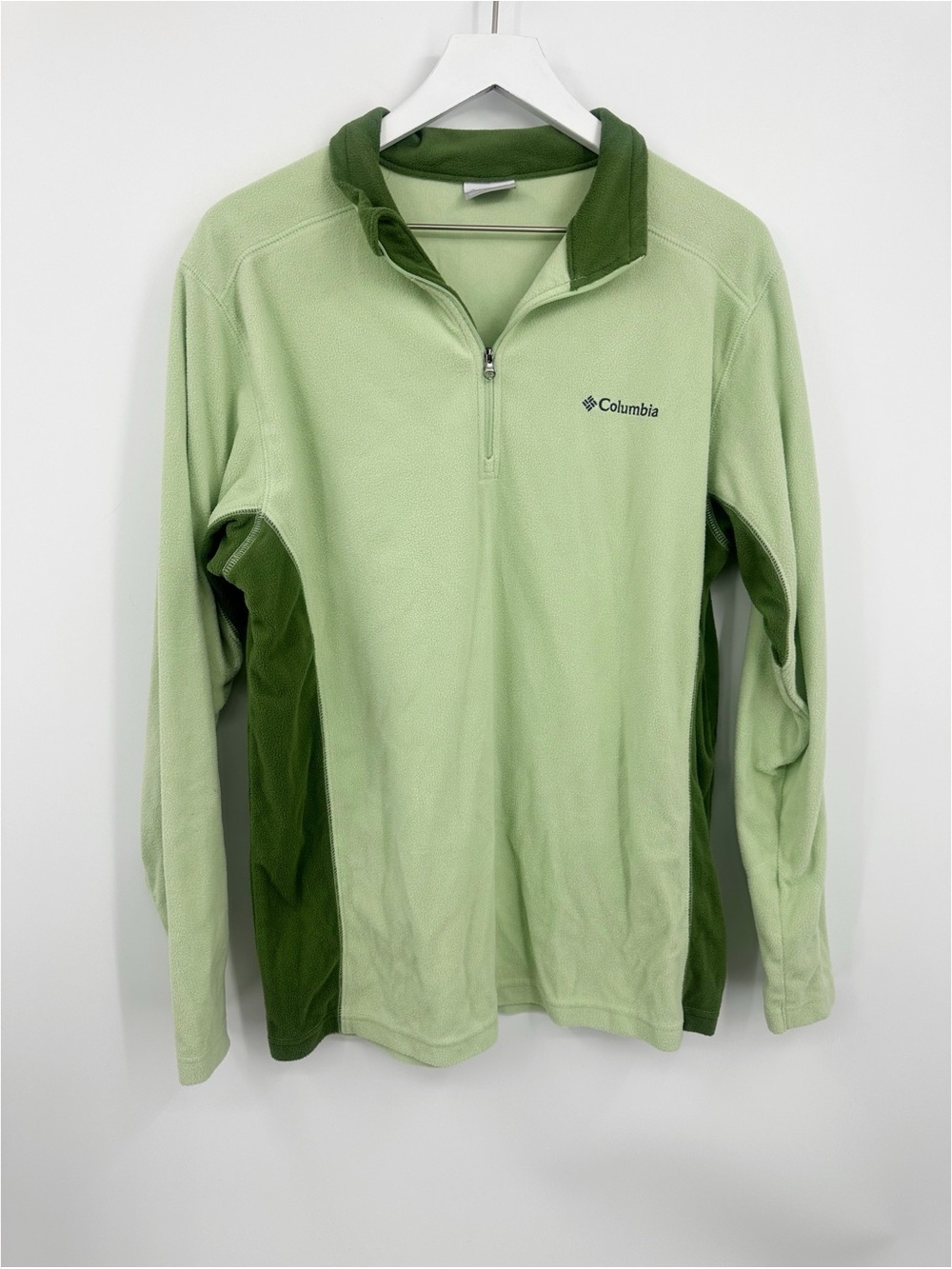 Columbia Men's Green Fleece Half Zip Pullover Size Large
